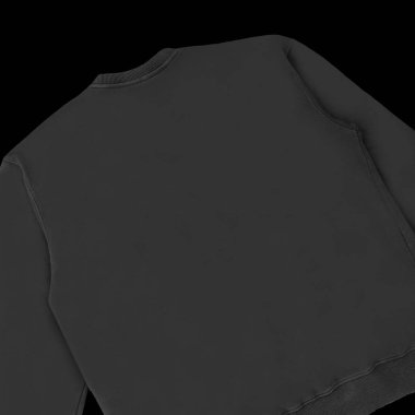 Beyaz arka planda siyah şablon ve öndeki boş kazak rengi. Mürettebat boynu.