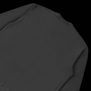 Beyaz arka planda siyah şablon ve öndeki boş kazak rengi. Mürettebat boynu.