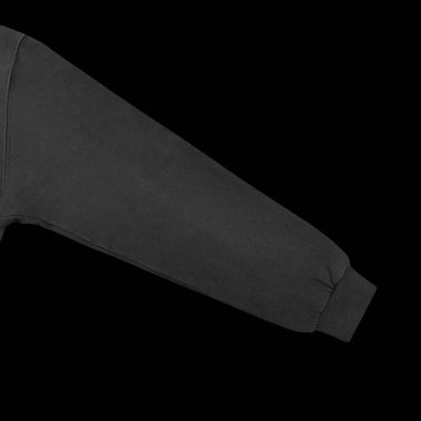 Beyaz arka planda siyah şablon ve öndeki boş kazak rengi. Mürettebat boynu.