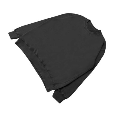 Beyaz arka planda siyah şablon ve öndeki boş kazak rengi. Mürettebat boynu.