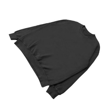 Beyaz arka planda siyah şablon ve öndeki boş kazak rengi. Mürettebat boynu.