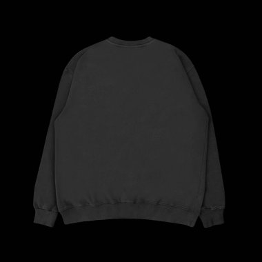 Beyaz arka planda siyah şablon ve öndeki boş kazak rengi. Mürettebat boynu.