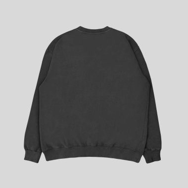 Beyaz arka planda siyah şablon ve öndeki boş kazak rengi. Mürettebat boynu.