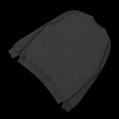 Beyaz arka planda siyah şablon ve öndeki boş kazak rengi. Mürettebat boynu.