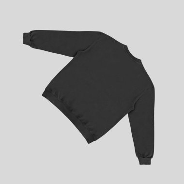 Beyaz arka planda siyah şablon ve öndeki boş kazak rengi. Mürettebat boynu.