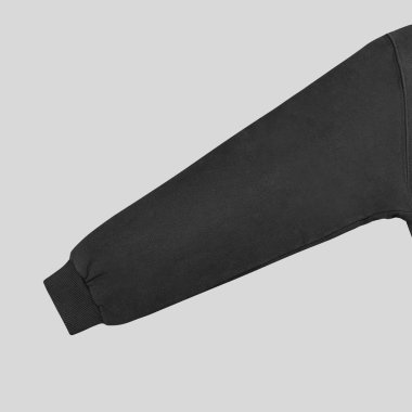 Beyaz arka planda siyah şablon ve öndeki boş kazak rengi. Mürettebat boynu.