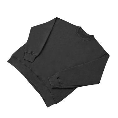 Beyaz arka planda siyah şablon ve öndeki boş kazak rengi. Mürettebat boynu.