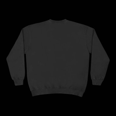 Beyaz arka planda siyah şablon ve öndeki boş kazak rengi. Mürettebat boynu.