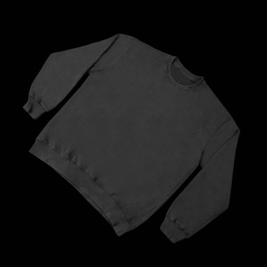 Beyaz arka planda siyah şablon ve öndeki boş kazak rengi. Mürettebat boynu.