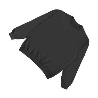 Beyaz arka planda siyah şablon ve öndeki boş kazak rengi. Mürettebat boynu.