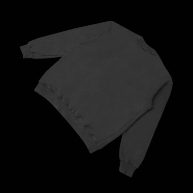 Beyaz arka planda siyah şablon ve öndeki boş kazak rengi. Mürettebat boynu.