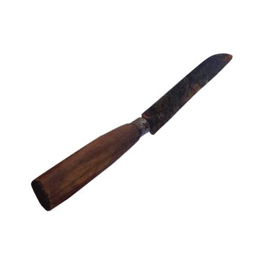 Beyaz arka planda şefin mutfak bıçağı.