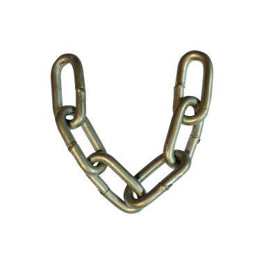 Metal zincirler beyaz arkaplanda izole edilmiş