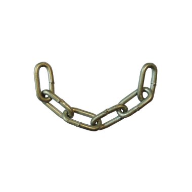 Metal zincirler beyaz arkaplanda izole edilmiş