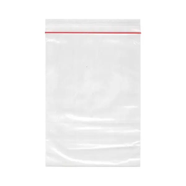 Beyaz arkaplan ile şeffaf berrak plastik