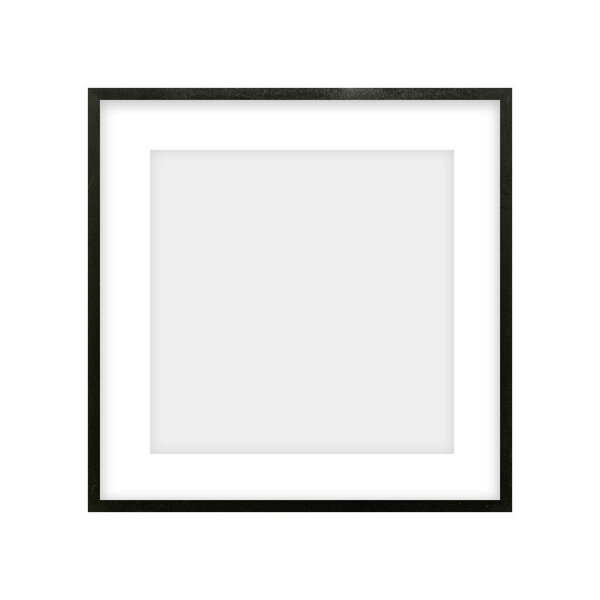 черная рамка крупным планом, на белом фоне, для презентации работ.