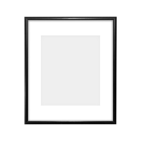 черная рамка крупным планом, на белом фоне, для презентации работ.