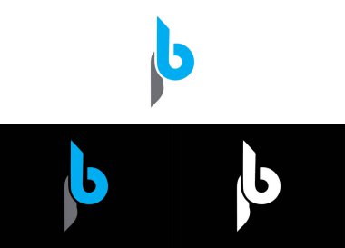 İlk Harf BP Logosu veya Simge Tasarım Vektör Şablonu