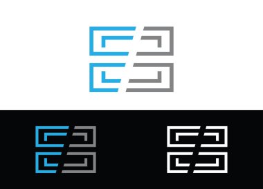 Başlangıç Harfi E Logosu veya Simge Tasarım Vektör Şablonu