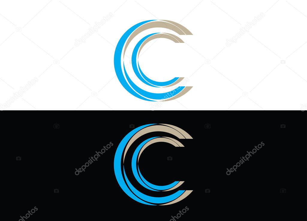Initial Letter C Logo or Icon Design Vector Image Template