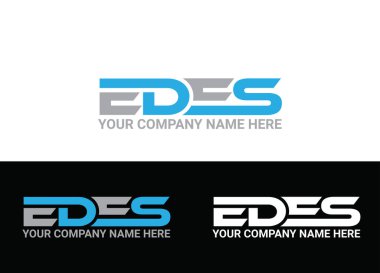 Initial Letter EDES Logo or Icon Design Vector Image Template clipart