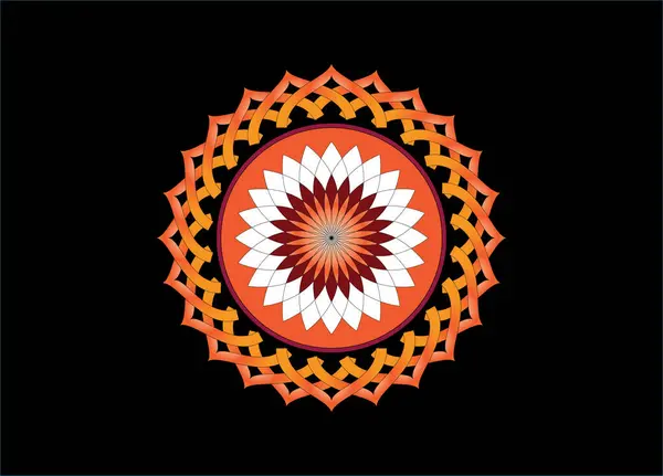 Mandala Tasarım Vektör Şablonu