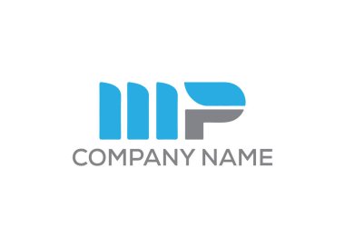 Initial Letter MP Logo or Icon Design Vector Image Template