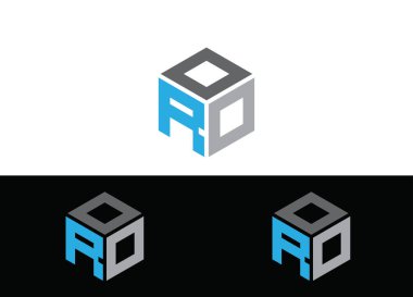 Başlangıç Harfi ROO Logosu veya Simge Tasarım Vektör Şablonu