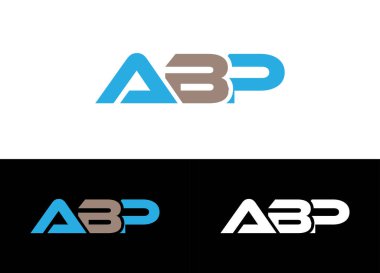 İlk Harf ABP Logosu veya Simge Tasarım Vektör Şablonu