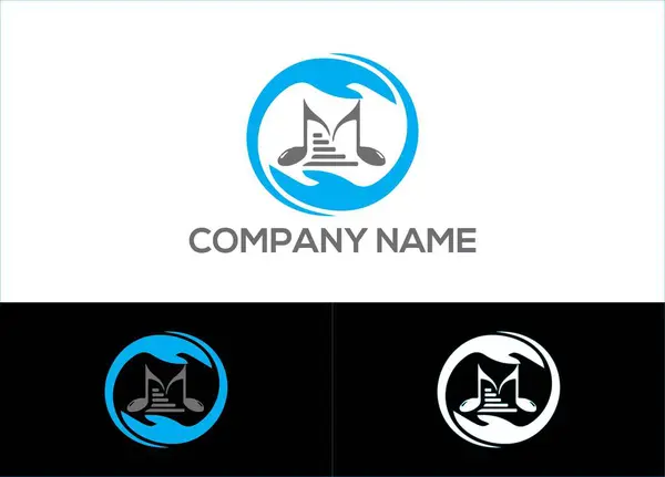 Music Logo or Icon Design Vector Image Template