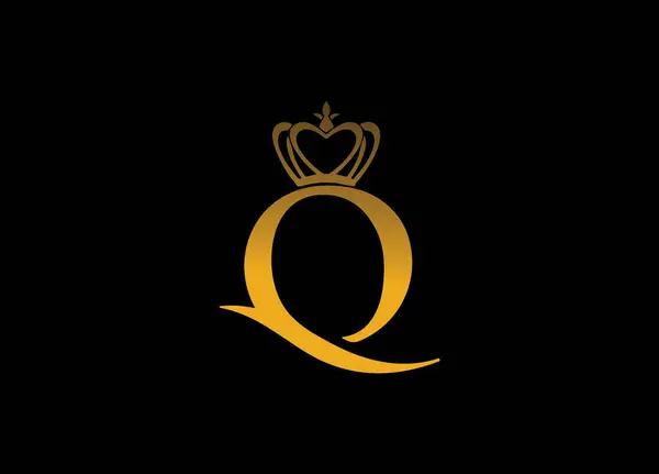 Başlangıç Harfi Q veya Queens Logo Tasarım Vektör Şablonu