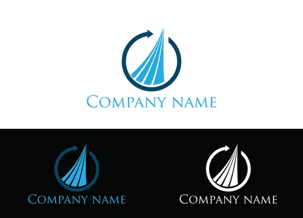 Finansal & Hesap Logosu veya Simge Tasarım Vektör Şablonu