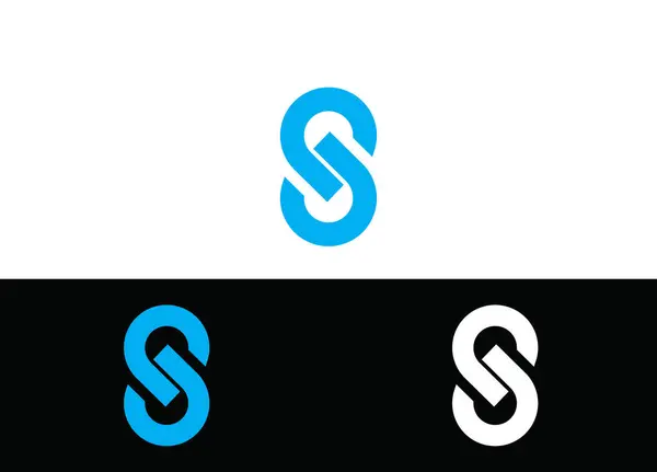 S harfi logosu ya da Simge Tasarım Vektör Şablonu