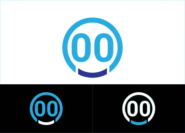İlk Harf C100 ve Gülümseme Logosu veya Simge Tasarım Vektör Şablonu