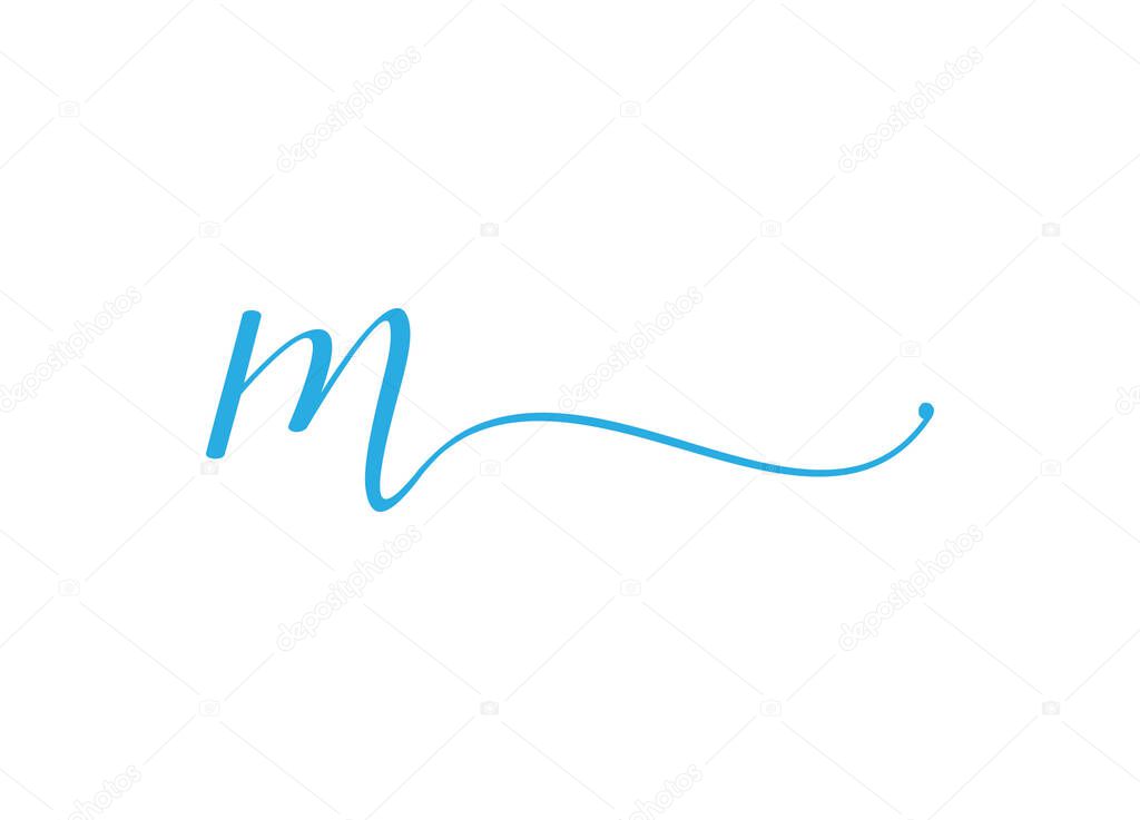 Initial Letter M Logo or Icon Design Vector Image Template