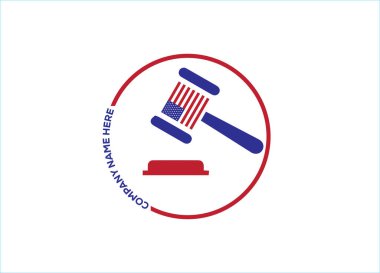 Hukuk Firması Logo Tasarım Vektörü Resim Şablonu