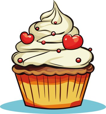 Lezzetli kremalı kek.