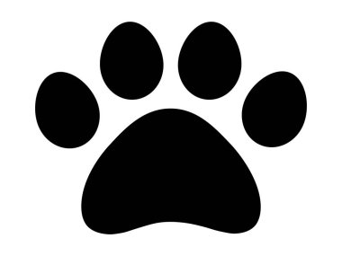 Bu bir ayak izi / pati ikonu (kedi ya da köpek gibi bir hayvan)).