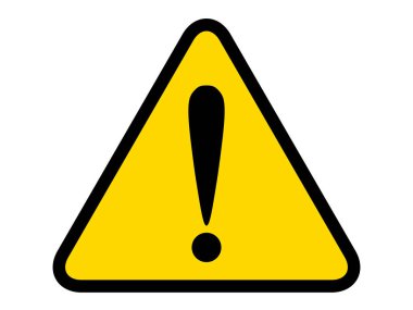 Bu bir uyarı işaretinin bir simgesidir (resim).