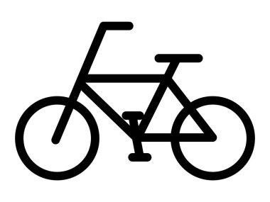 This is a bicycle silhouette icon. clipart