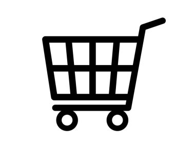 This is an illustration of a shopping cart icon. clipart