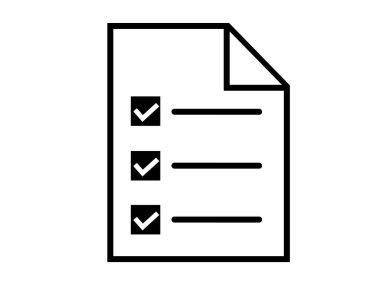 Bu bir kontrol listesi simgesi çizimi.