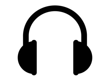 Bu bir kulaklık simgesi çizimi (siluet).