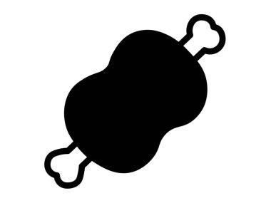 Bu bir kemik-in et simgesi (siluet).