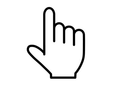 This is an illustration of a pointing icon (point mark). clipart