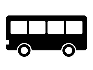 Bu bir otobüs simgesi resmidir (siluet).