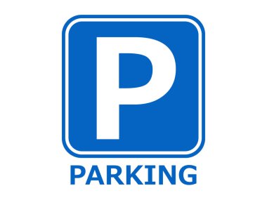 Bu bir park yeri işaretinin çizimi (park simgesi)).