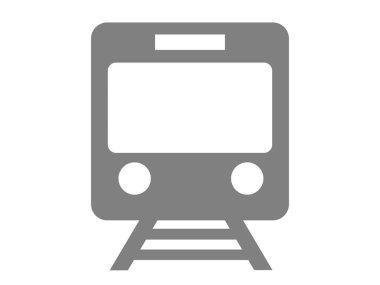 Bu bir tren simgesi çizimi (siluet).