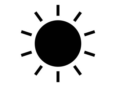 Bu güneş ikonunun bir resmidir (güneşli sembol silueti)).