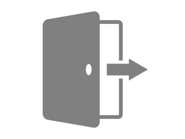 Bu, çıkış simgesinin bir resmidir (siluet).